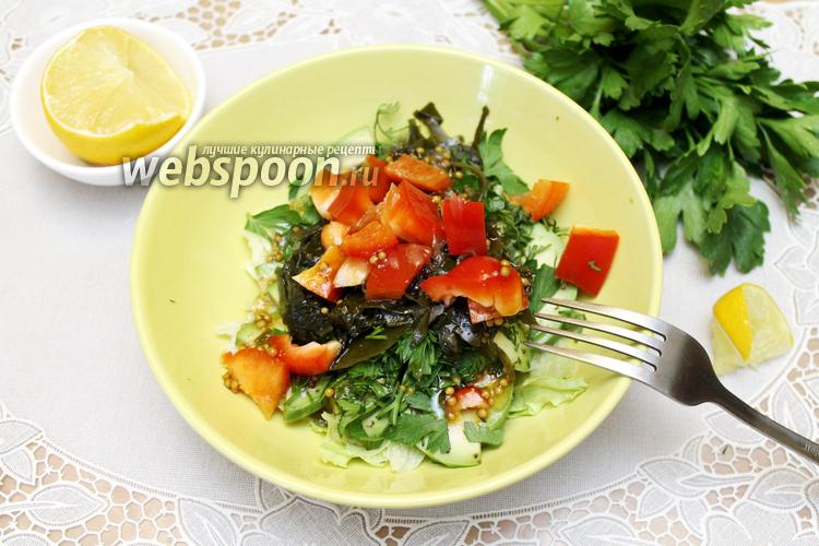 Постный салат из морской капусты с морковью