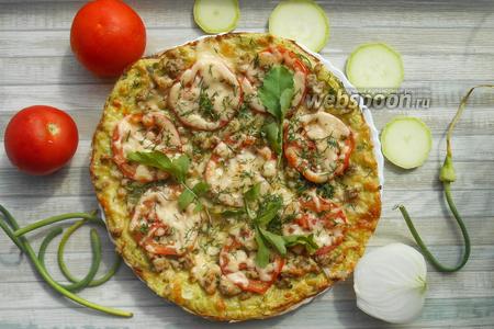 Фото рецепта Кабачковая пицца с фаршем