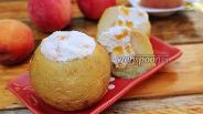 Фото рецепта Печёные яблоки с творогом и персиком