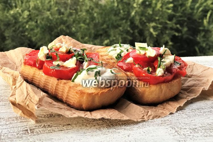 Фото Тосты с помидорами и сыром