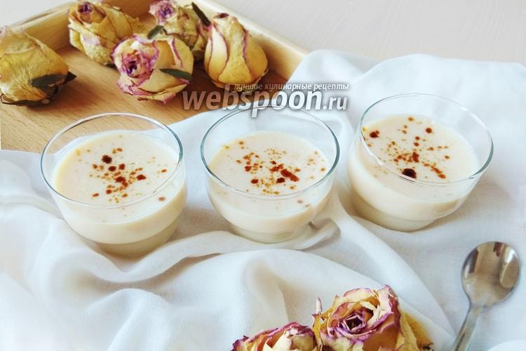 Фото Молочный десерт с ирисом на агар-агаре