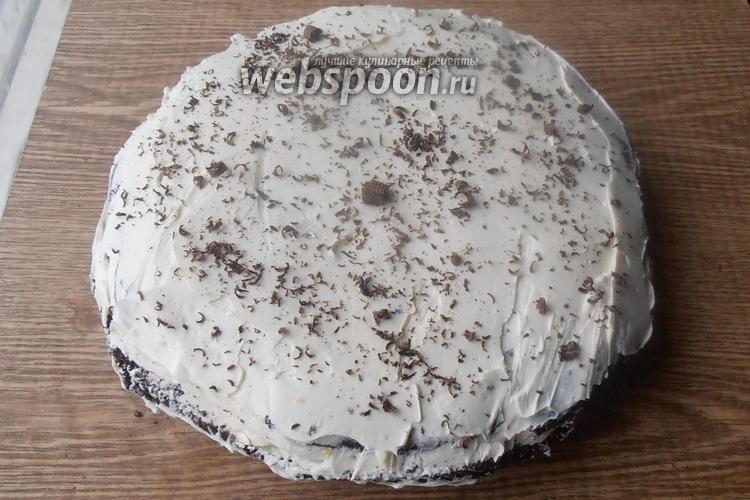 Фото Шоколадный кето торт с заварным кремом