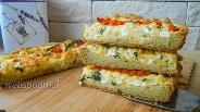 Фото рецепта Пирог с творогом, сыром и зеленью