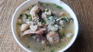 Фото рецепта Кето суп с уткой, курицей и грибами