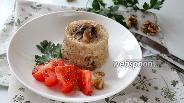 Фото рецепта Рис с грибами и орехами в микроволновке