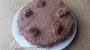 Фото рецепта Кето бисквит с шоколадно-сметанным кремом