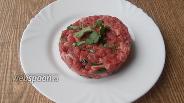 Фото рецепта Тартар из мраморной говядины с кинзой