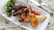 Фото рецепта Куриные спинки в маринаде на сковороде