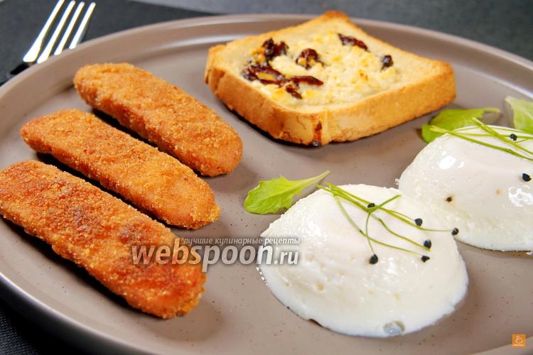Фото Быстрый завтрак: наггетсы из сосисок и яйцо-пашот в пиале. Видео