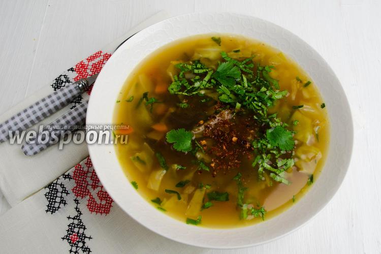 Фото Картофельный суп с капустой и грибами