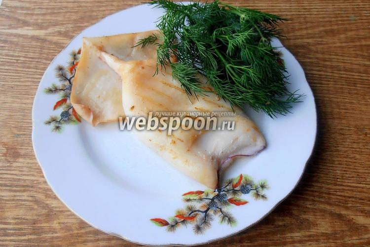 Фото Кальмары с сыром и чесноком на сковороде гриль