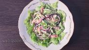 Фото рецепта Овощной салат с кальмаром 
