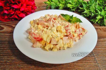 Салат с фасолью и колбасой - рецепты с помидорами, корейской морковью и кукурузой