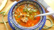Фото рецепта Суп с консервированной скумбрией в томате