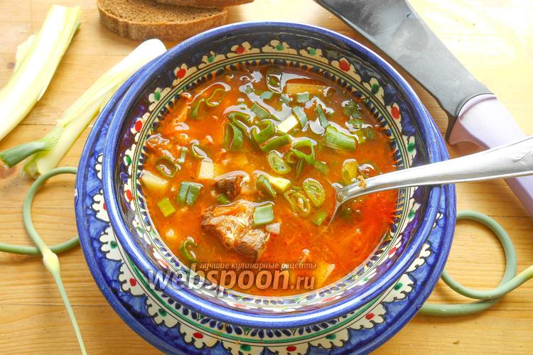 Фото Суп с консервированной скумбрией в томате