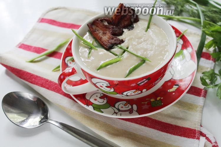 Фото Фасолевый крем-суп с беконом