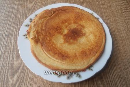 Фото рецепта Кето лепёшка из яиц и желатина на сковороде