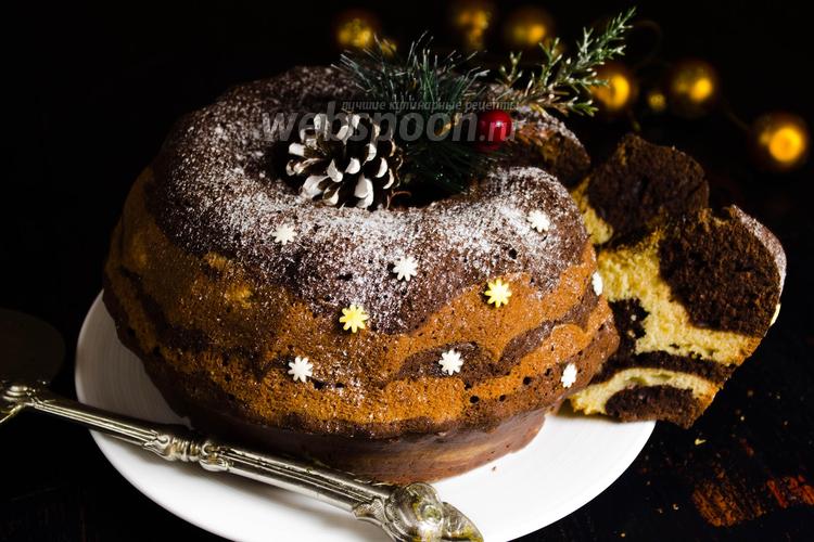 Фото Рождественский кекс с какао