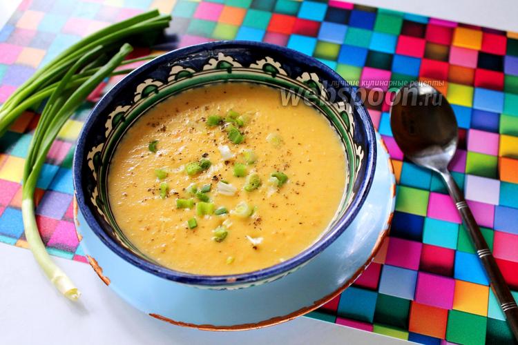 Фото Тыквенный крем-суп с плавленым сыром