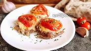 Фото рецепта Котлеты из мясного фарша с помидором луком и сыром