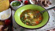 Фото рецепта Суп с зелёной фасолью и вермишелью