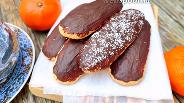 Фото рецепта Мандариновое печенье с шоколадной глазурью