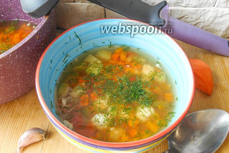 Фото Суп с куриными фрикадельками и овощами