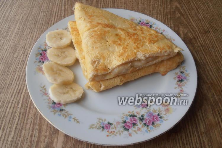 Фото Миндальный блин с бананом и сыром