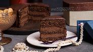 Фото рецепта Шоколадный торт с шоколадным кремом постный