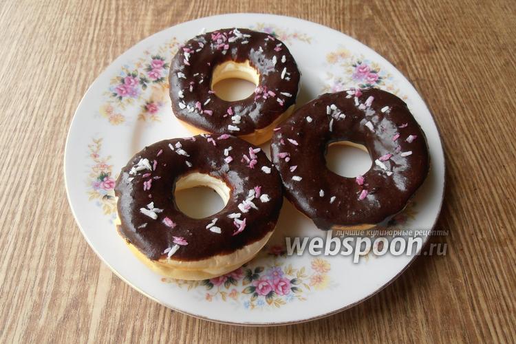Фото Кето пончики с шоколадной глазурью