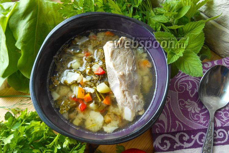 Фото Овощной суп со свиными рёбрышками