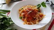 Фото рецепта Паста по-итальянски в томатном соусе с каперсами