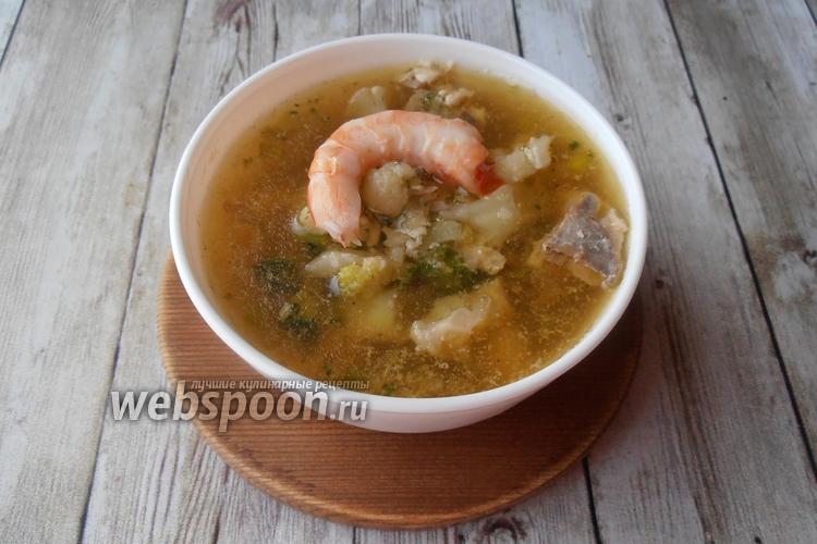 Фото Кето суп с лососем и креветками