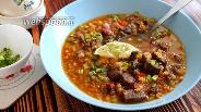 Фото рецепта Чечевичный суп с мясом и копчёностями