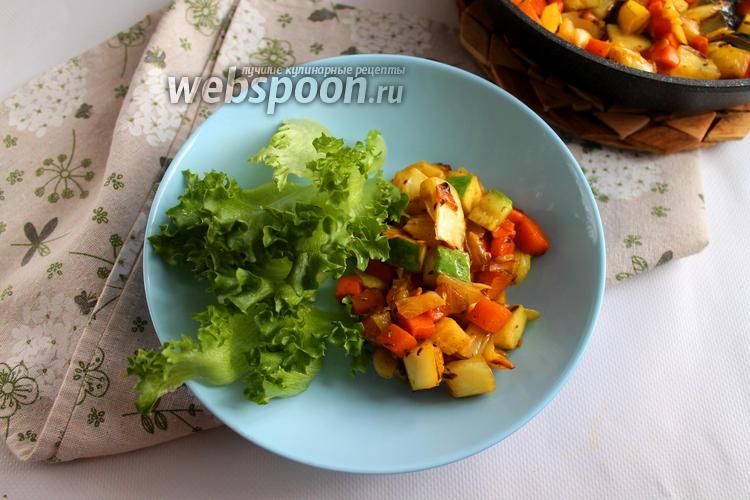 Фото Гарнир из зимних овощей на сковороде
