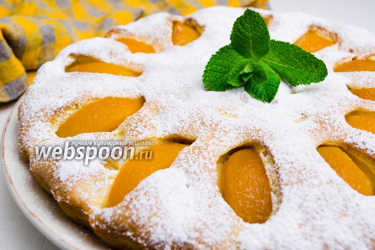 Фото Яблочный пирог с персиками