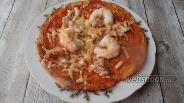 Фото рецепта Кето пицца из тунца с креветками