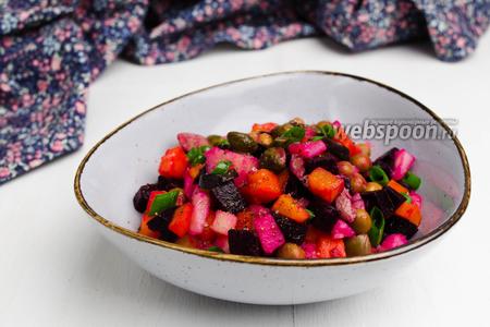 Фото рецепта Винегрет с оливками